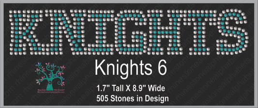 Knights 6 ,TTF Rhinestone Fonts & Rhinestone Designs