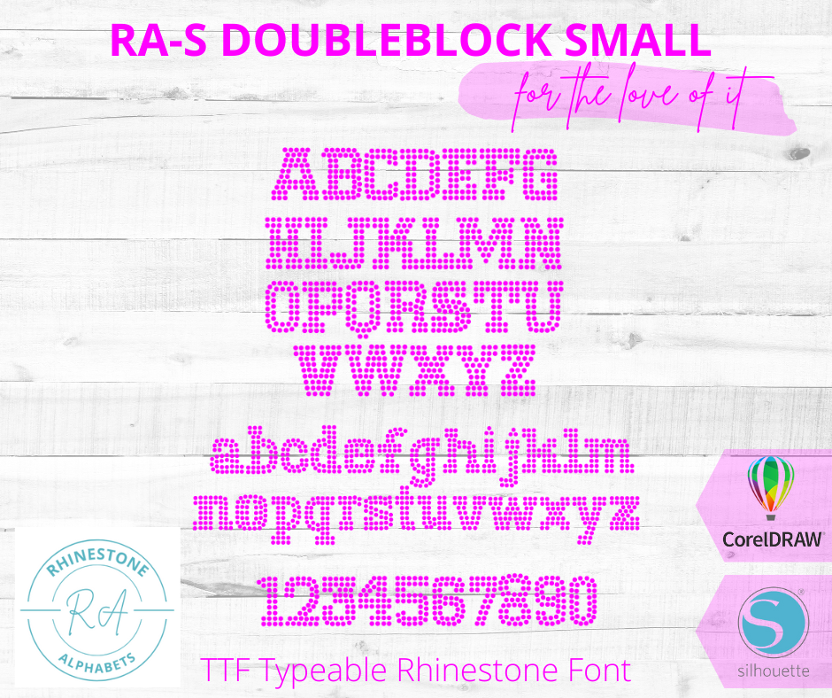 RA-S Double Block Small - RhinestoneAlphabets