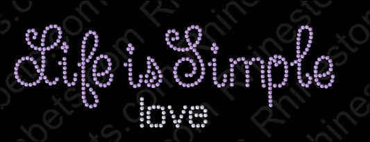 Life is Simple 5 ,TTF Rhinestone Fonts & Rhinestone Designs