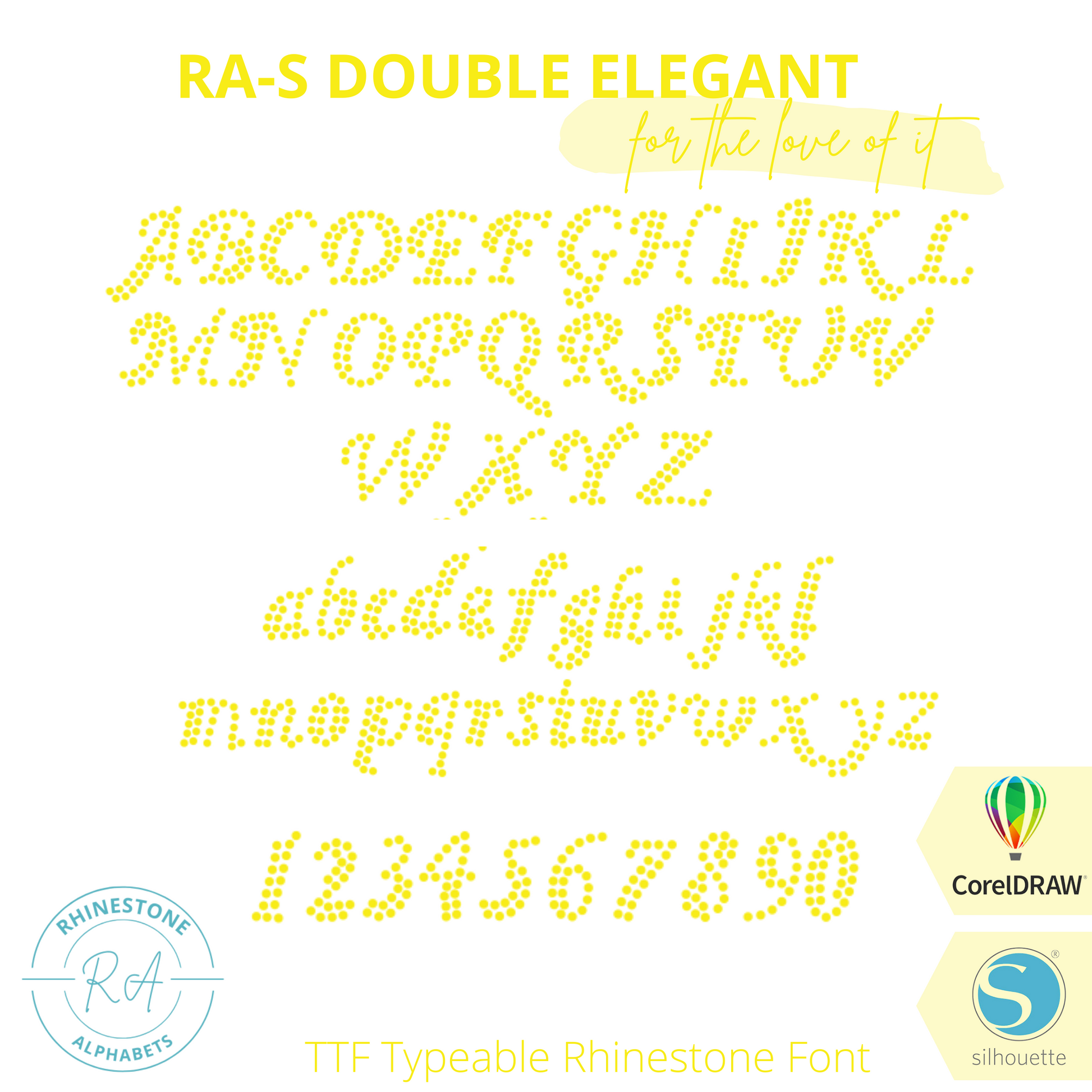 RA-S Double Elegant - RhinestoneAlphabets