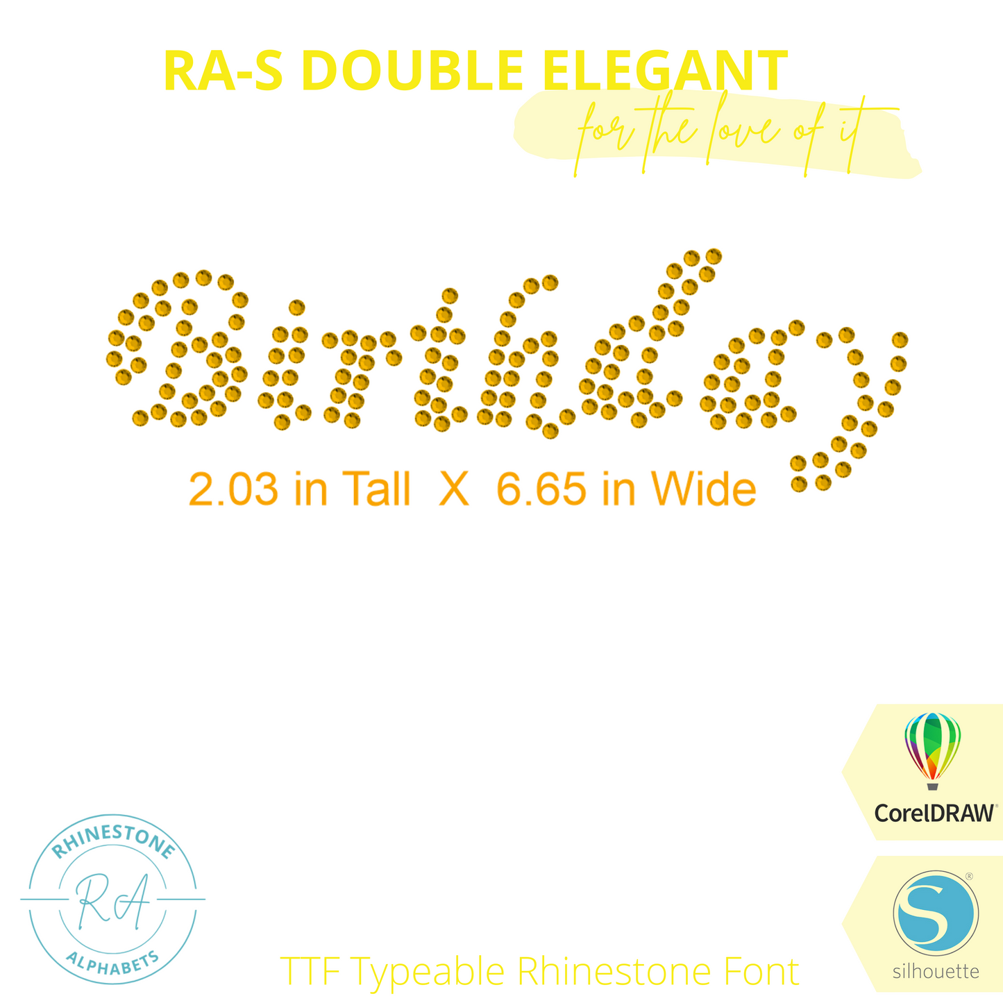 RA-S Double Elegant - RhinestoneAlphabets