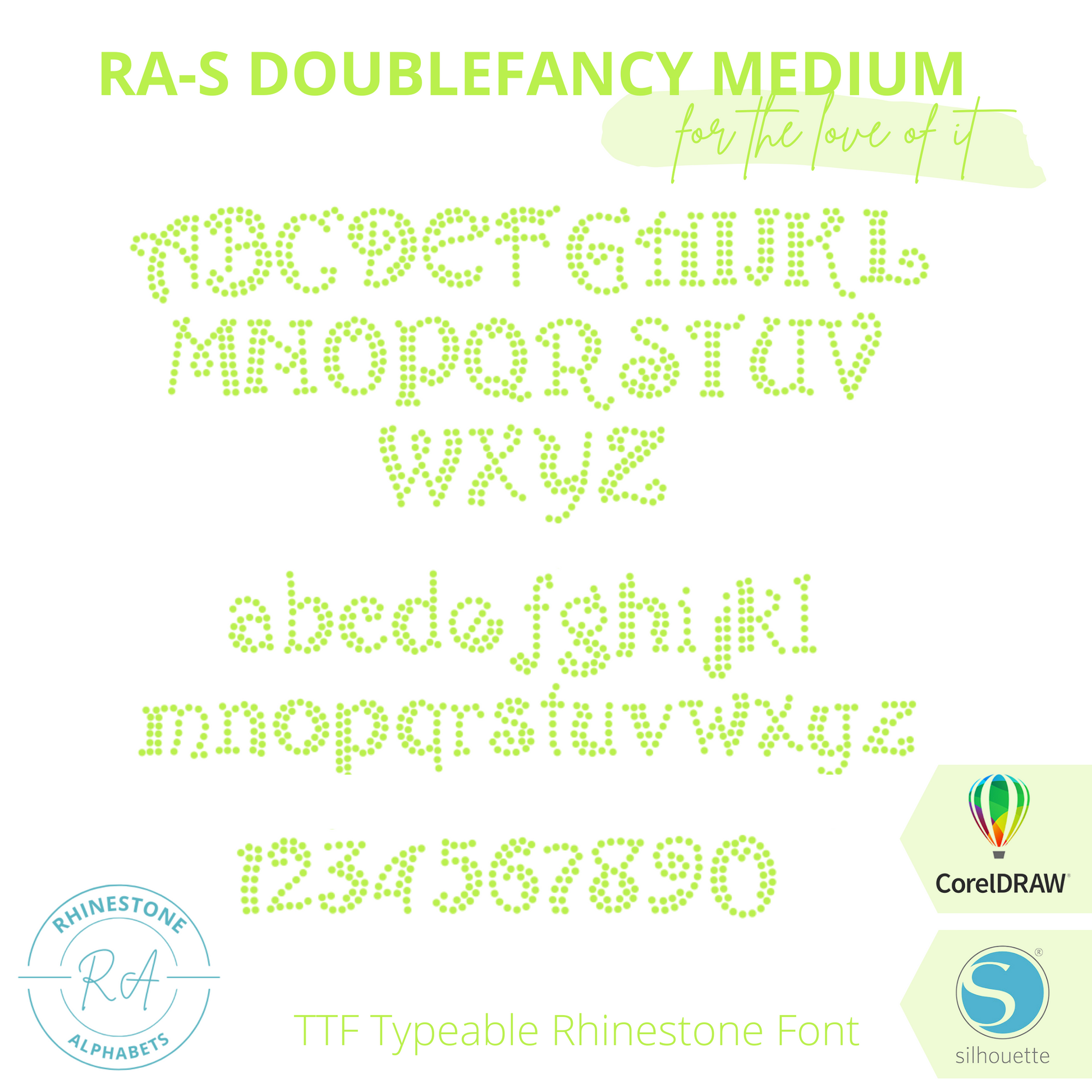 RA-D Double Fancy One Medium - RhinestoneAlphabets