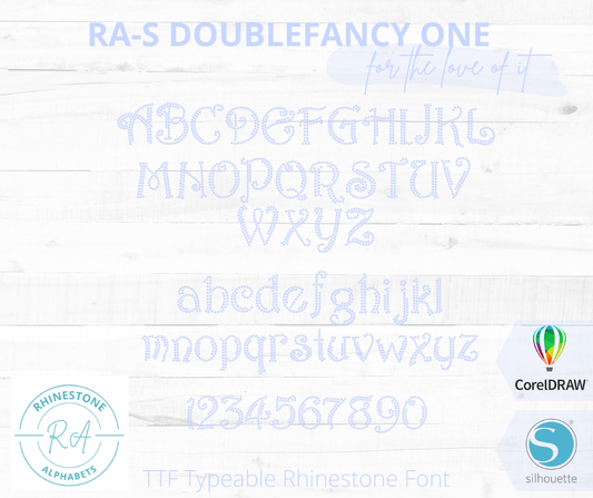 RA-S Double Fancy  One - RhinestoneAlphabets
