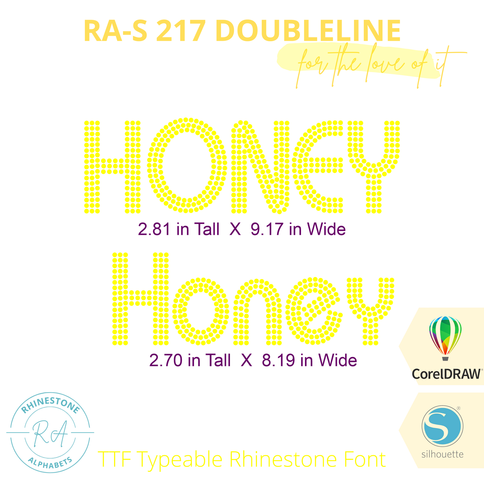 RA-S 217 Doubleline - RhinestoneAlphabets