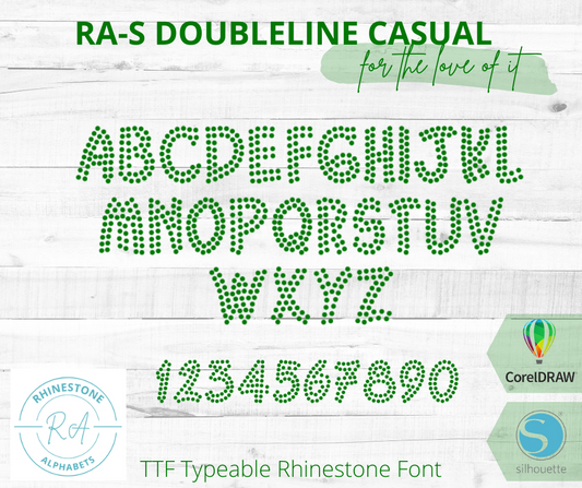 RA-S DoubleLineCasual - RhinestoneAlphabets