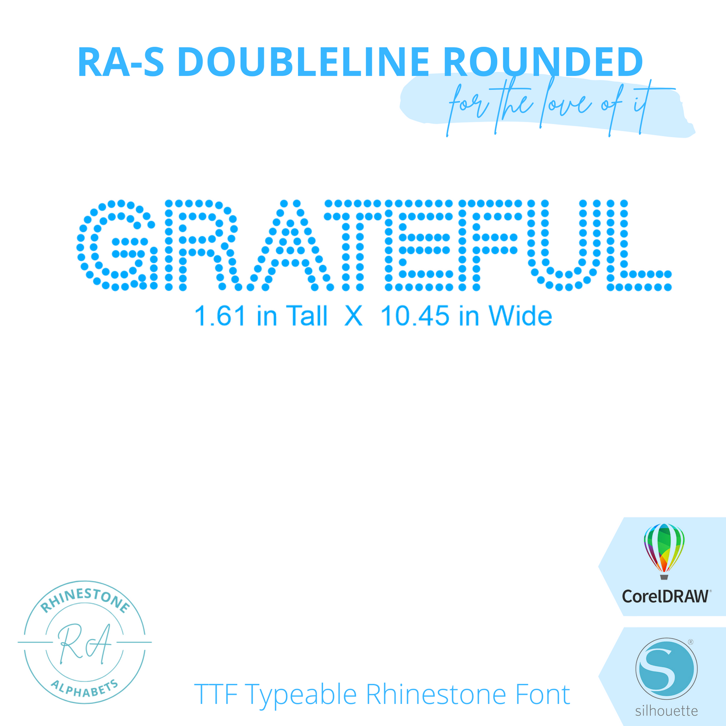 RA-S Doubleline Rounded - RhinestoneAlphabets
