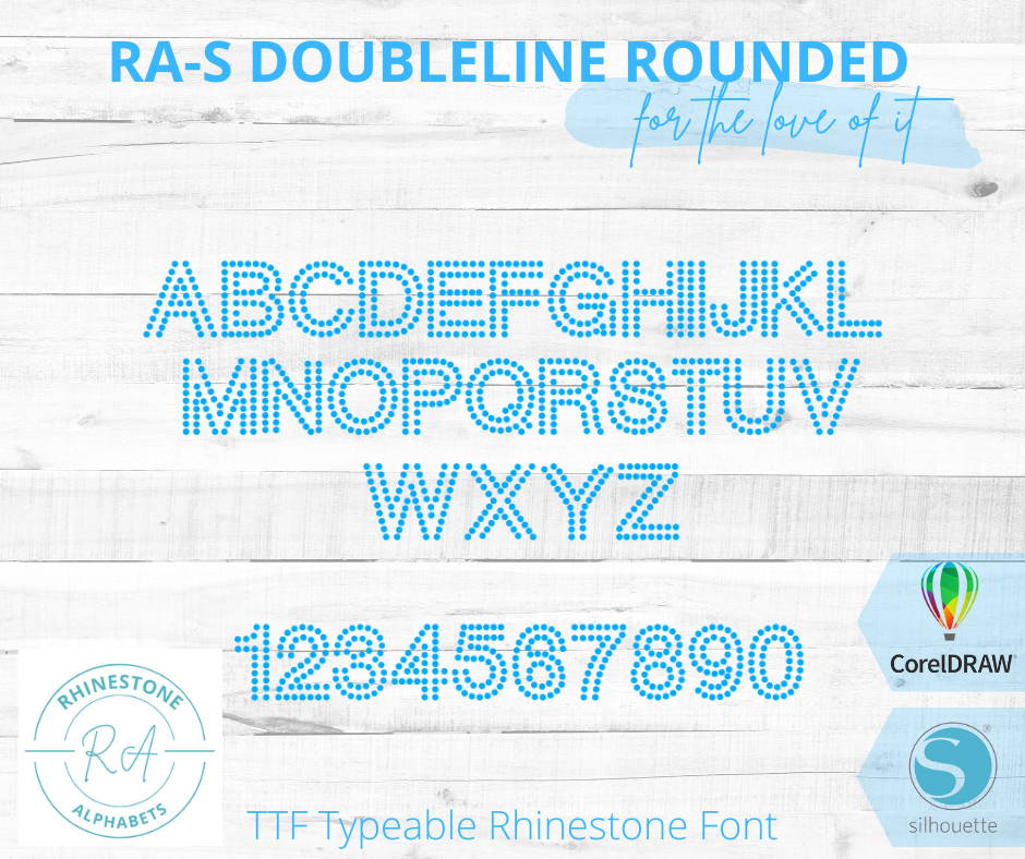 RA-S Doubleline Rounded - RhinestoneAlphabets