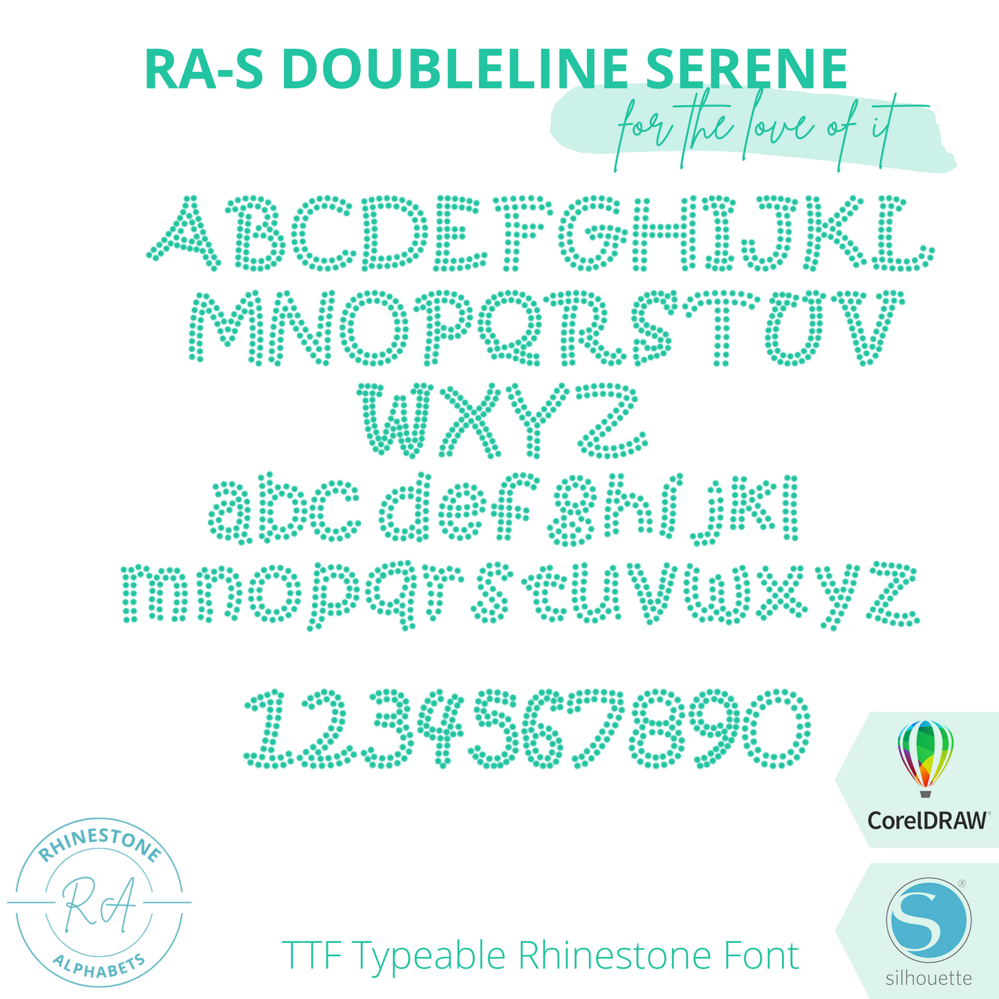 RA-S Doubleline Serene - RhinestoneAlphabets