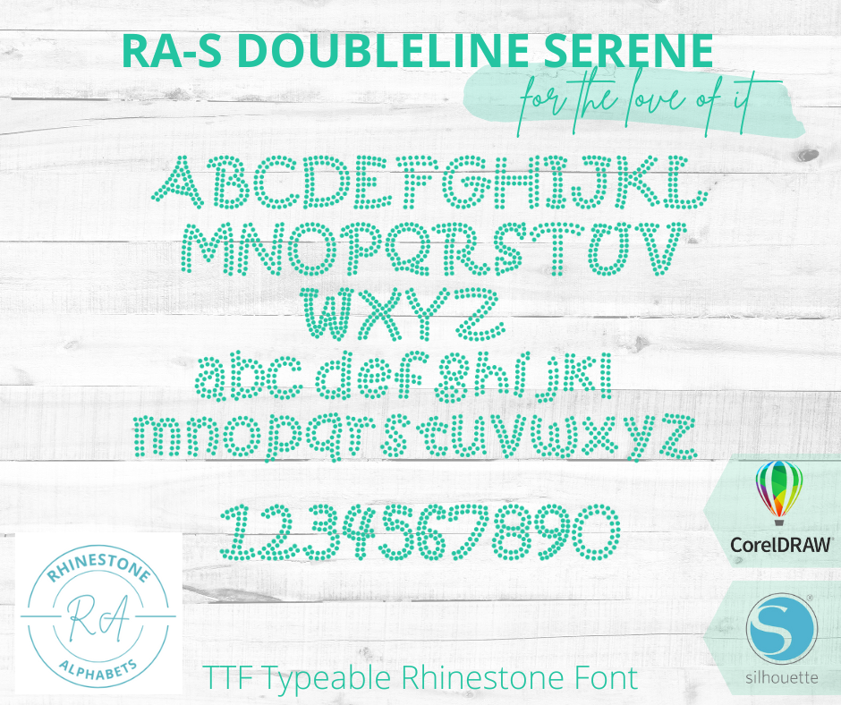 RA-S Doubleline Serene - RhinestoneAlphabets