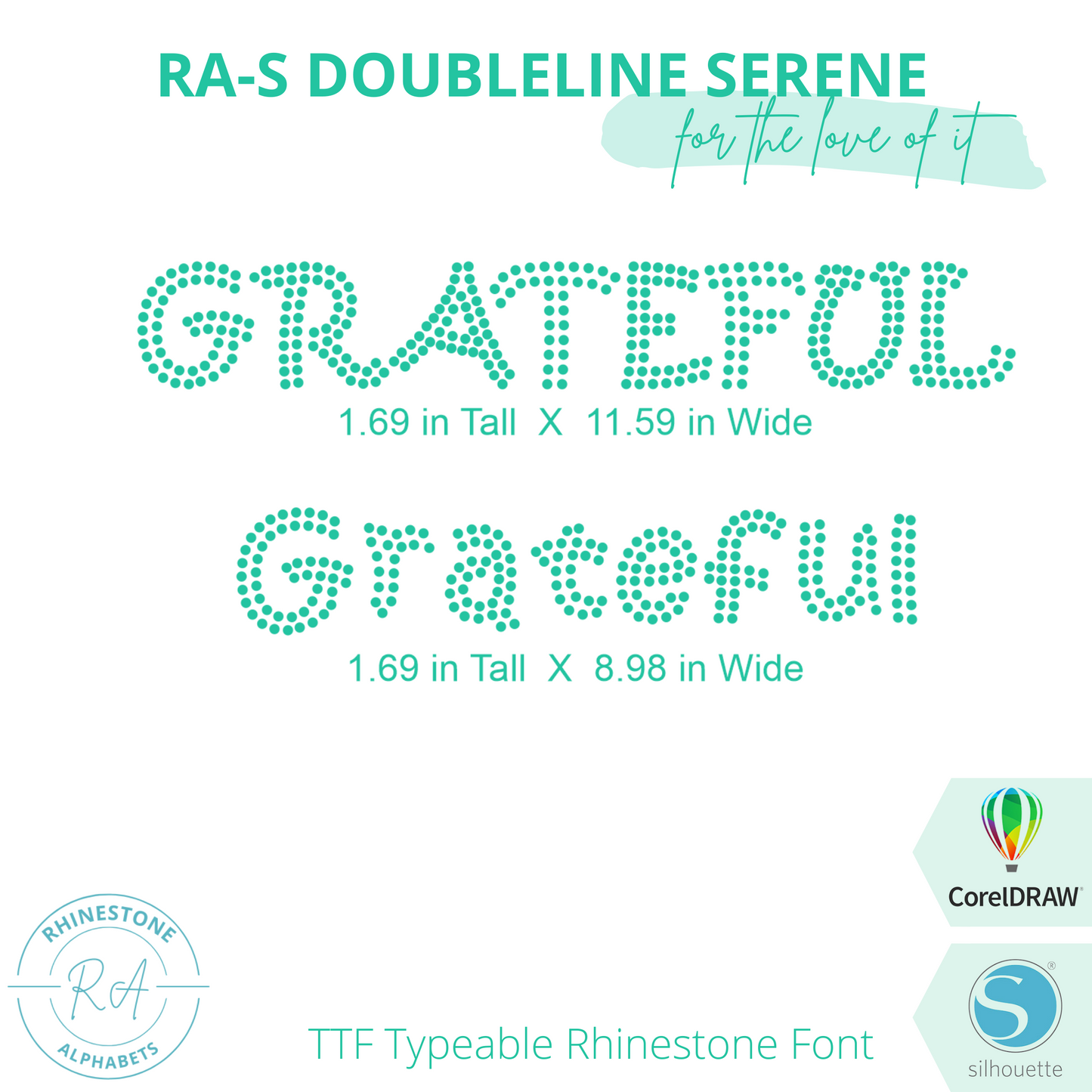 RA-S Doubleline Serene - RhinestoneAlphabets