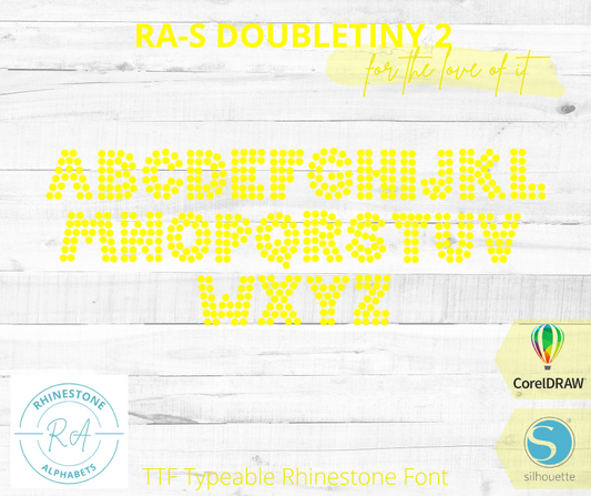 RA-S Double Tiny 2 - RhinestoneAlphabets