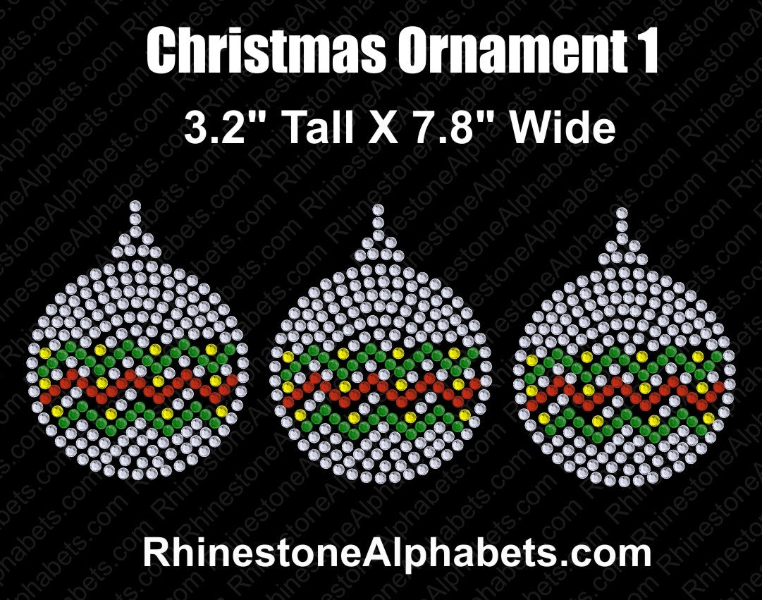 Christmas Ornament 1 ,TTF Rhinestone Fonts & Rhinestone Designs