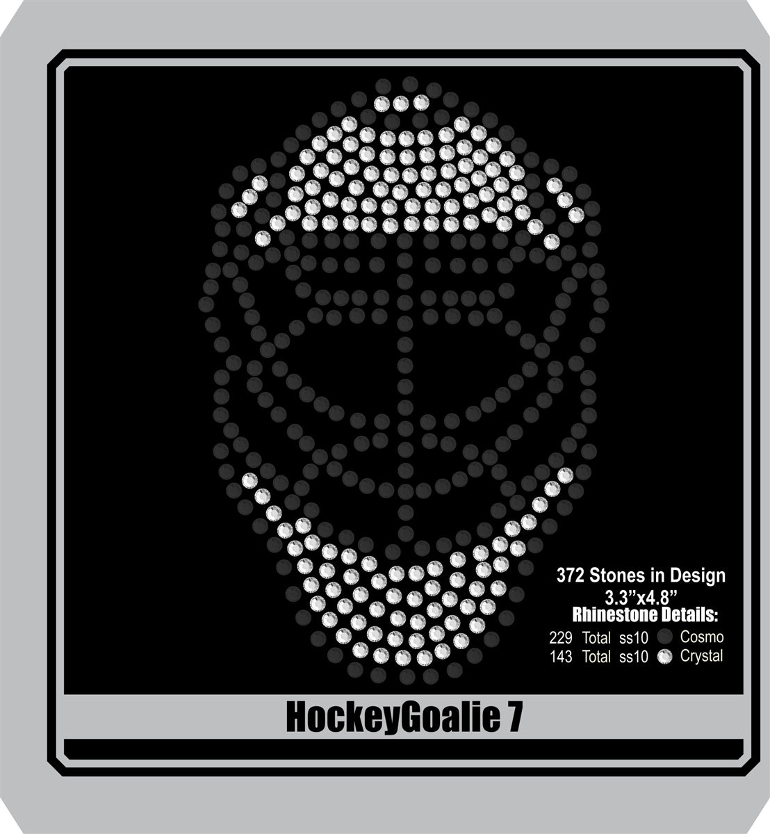 Hockey Goalie 7 ,TTF Rhinestone Fonts & Rhinestone Designs