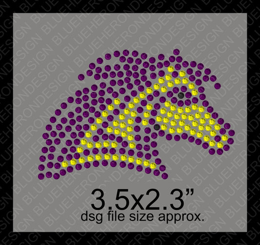 Tiny Mustangs DSG File ,TTF Rhinestone Fonts & Rhinestone Designs