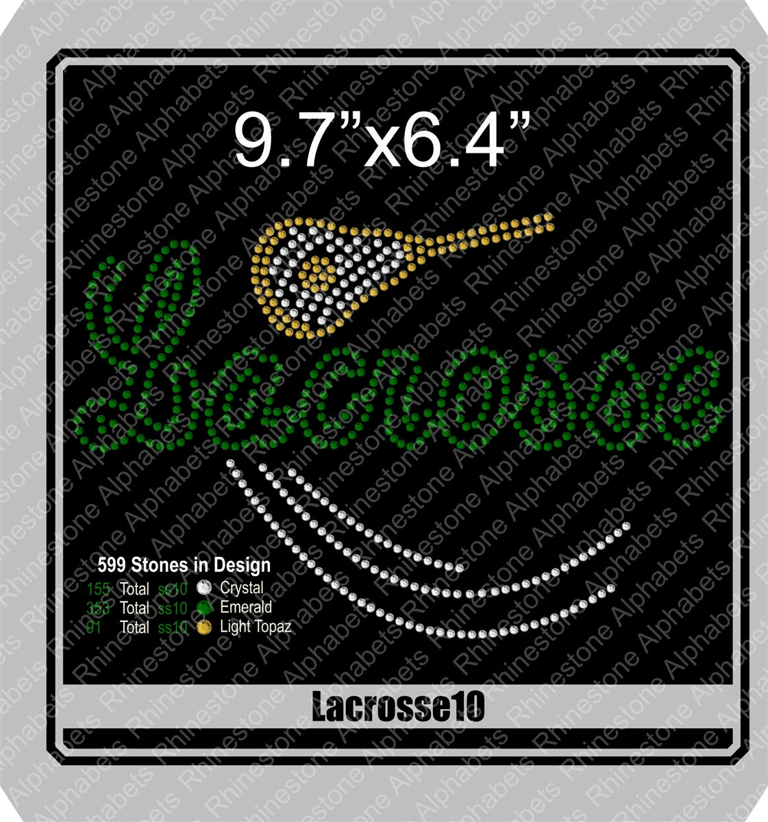 Lacrosse 10 ,TTF Rhinestone Fonts & Rhinestone Designs