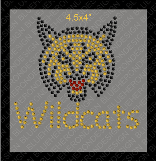 Tiny Wildcats2 Rhinestone TTF  Alphabets and Rhinestone Designs