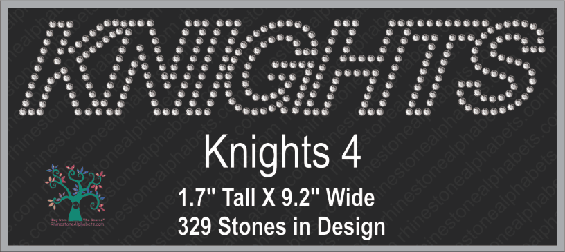 Knights 4 ,TTF Rhinestone Fonts & Rhinestone Designs