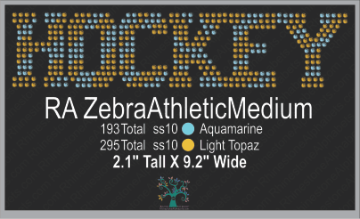RA Zebra Athletic Med redo ,TTF Rhinestone Fonts & Rhinestone Designs