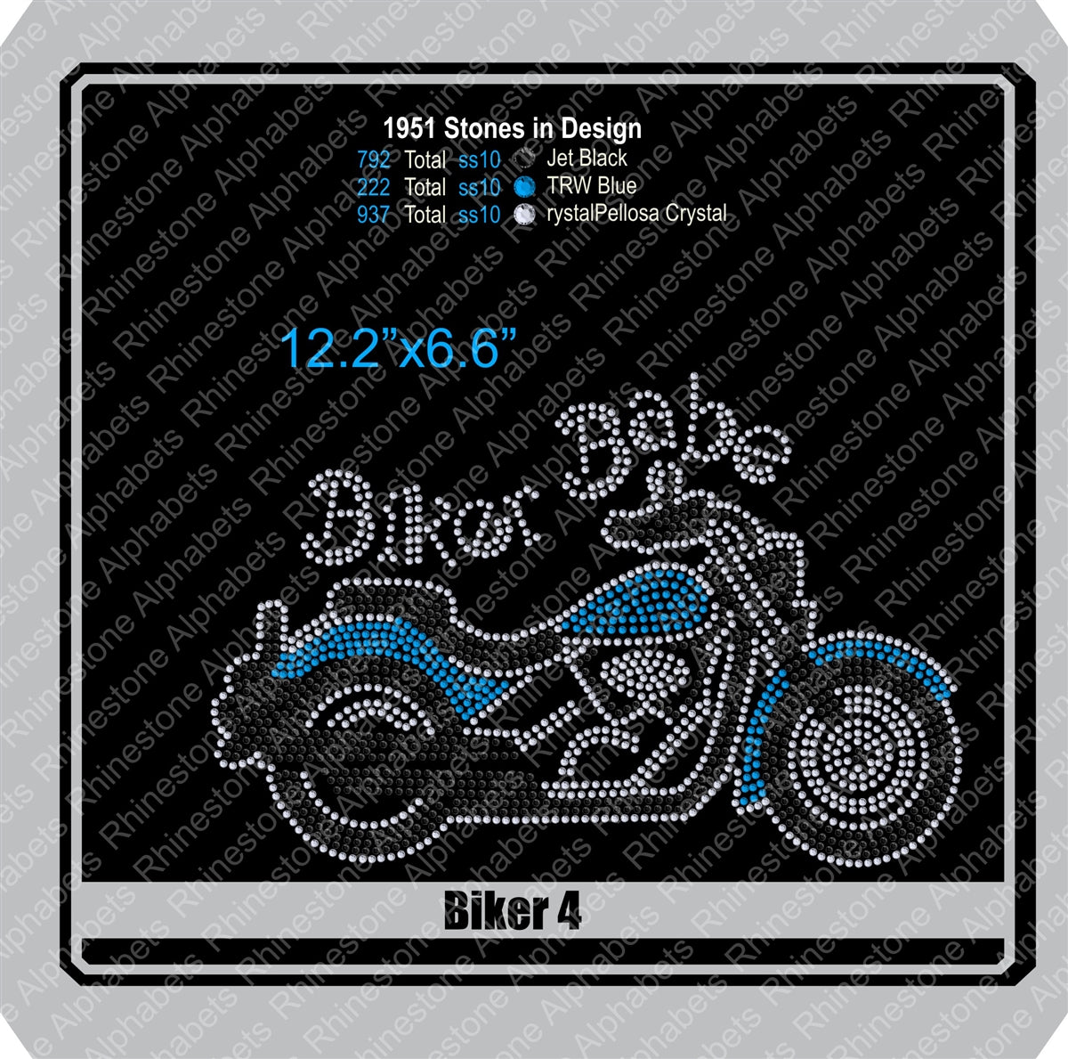 Biker4 ,TTF Rhinestone Fonts & Rhinestone Designs