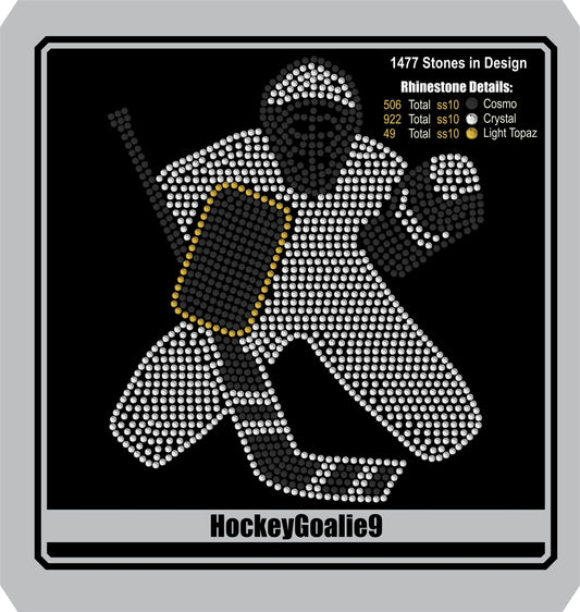 Hockey Goalie 9 ,TTF Rhinestone Fonts & Rhinestone Designs