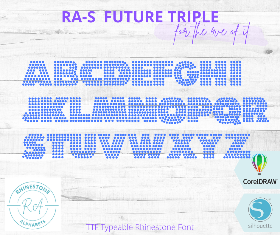 RA-S Future Triple - RhinestoneAlphabets