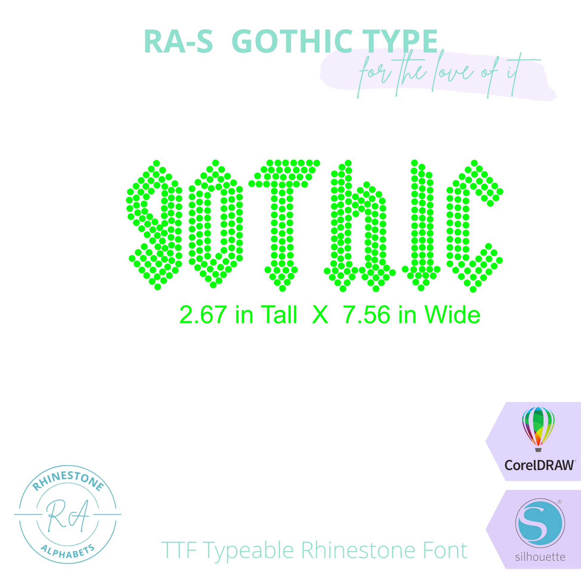 RA-S Gothic Type - RhinestoneAlphabets