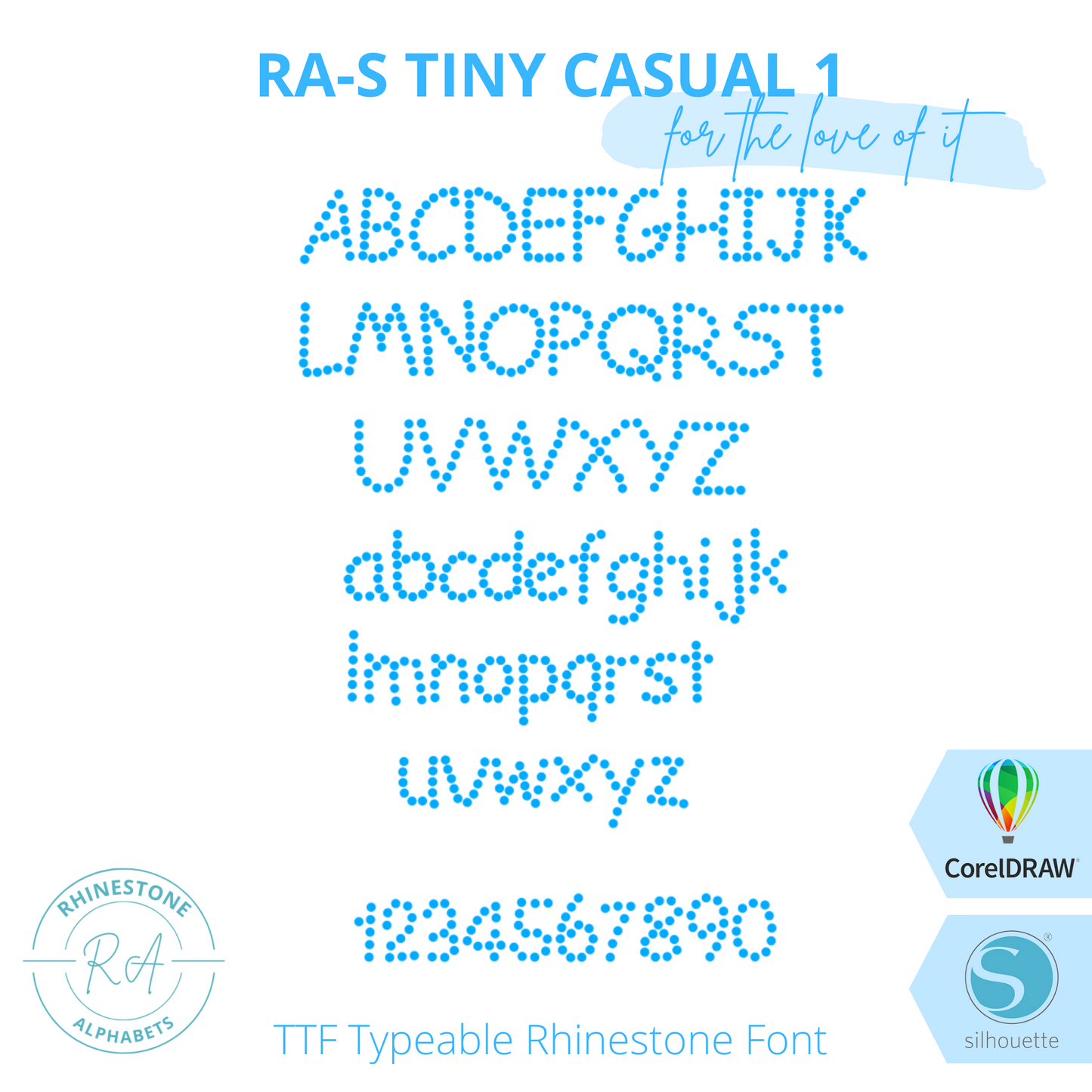 RA-S Tiny Casual 1 - RhinestoneAlphabets