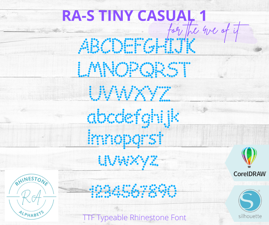 RA-S Tiny Casual 1 - RhinestoneAlphabets