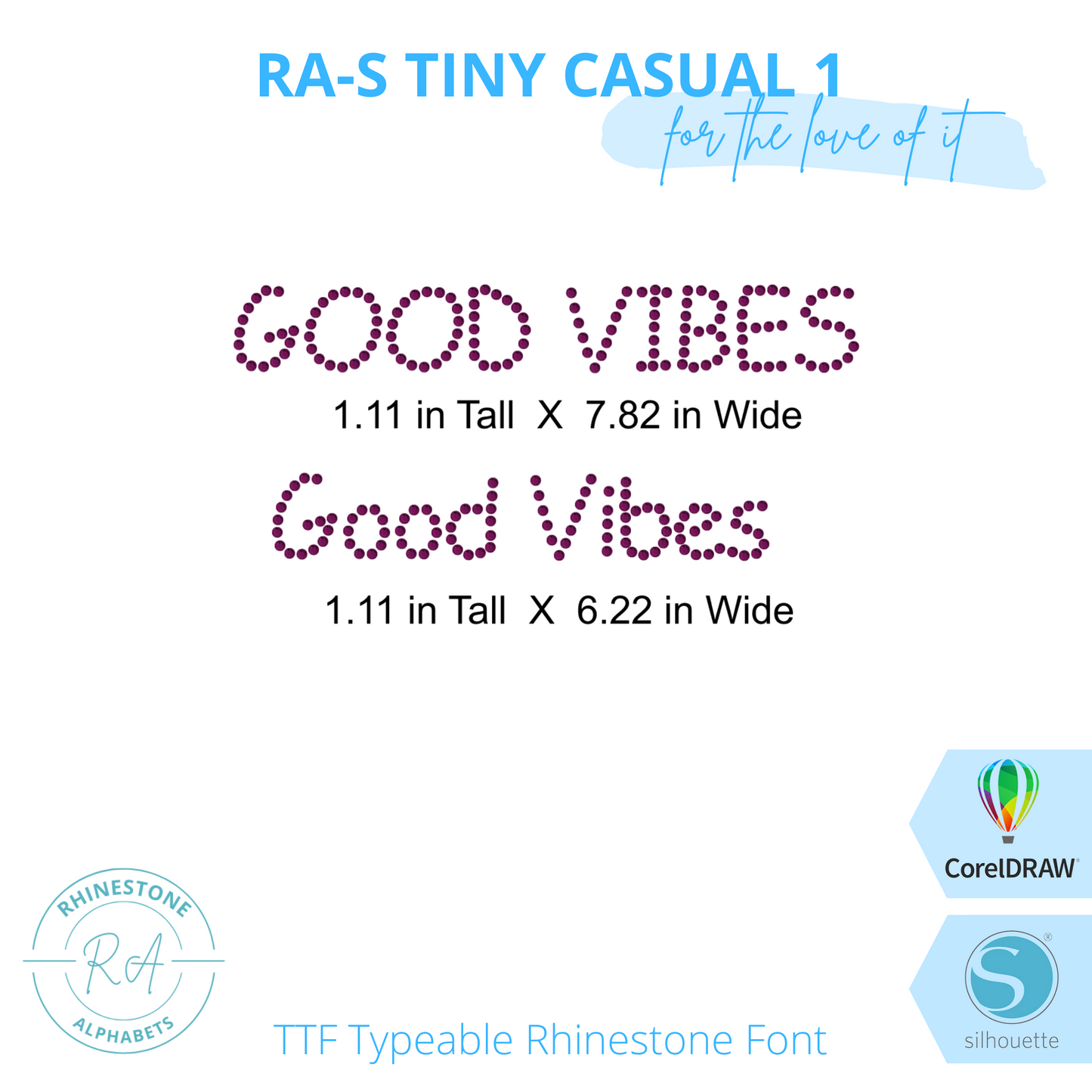 RA-S Tiny Casual 1 - RhinestoneAlphabets