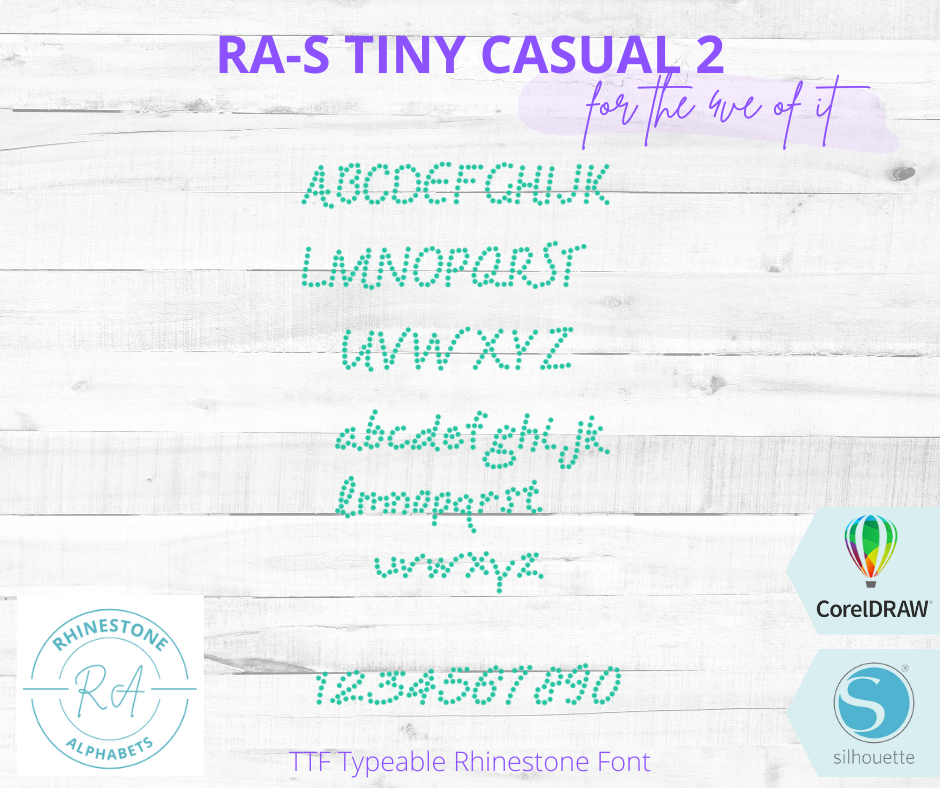RA-S TIny Casual 2 - RhinestoneAlphabets