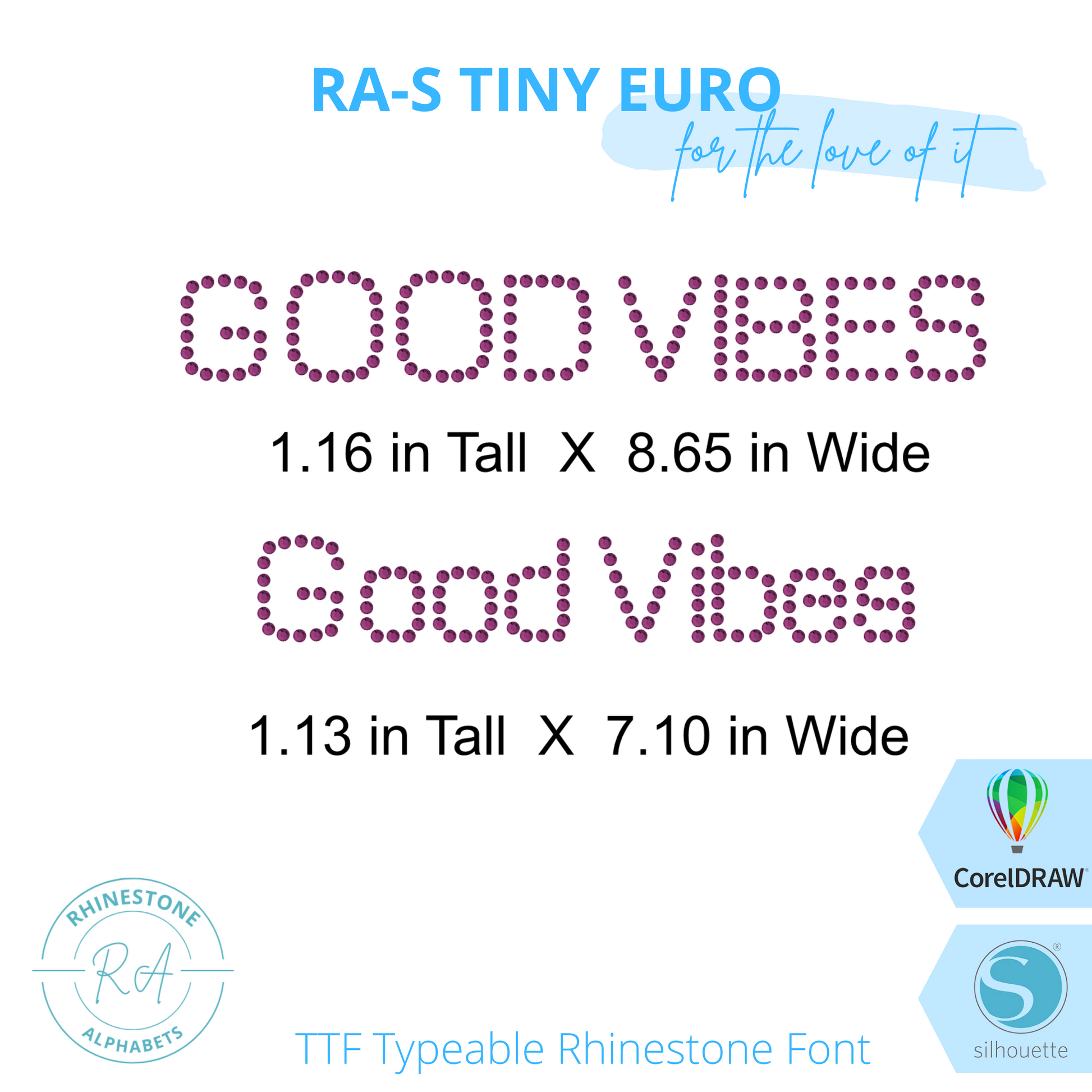 RA-S Tiny Euro - RhinestoneAlphabets