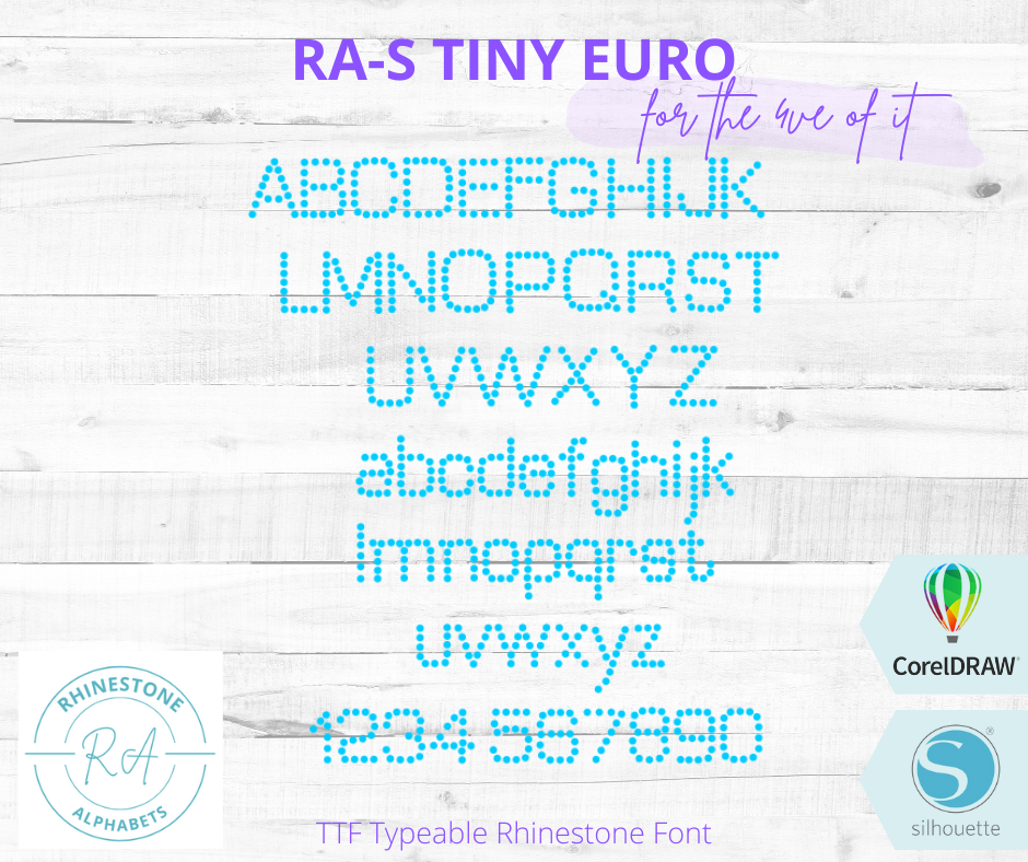 1 Inch Fonts – RhinestoneAlphabets