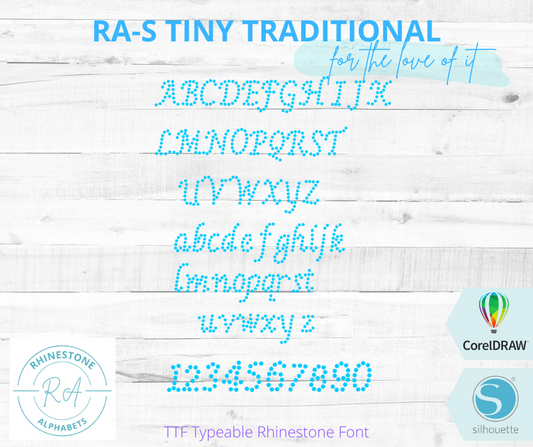 RA-S Tiny Traditional - RhinestoneAlphabets