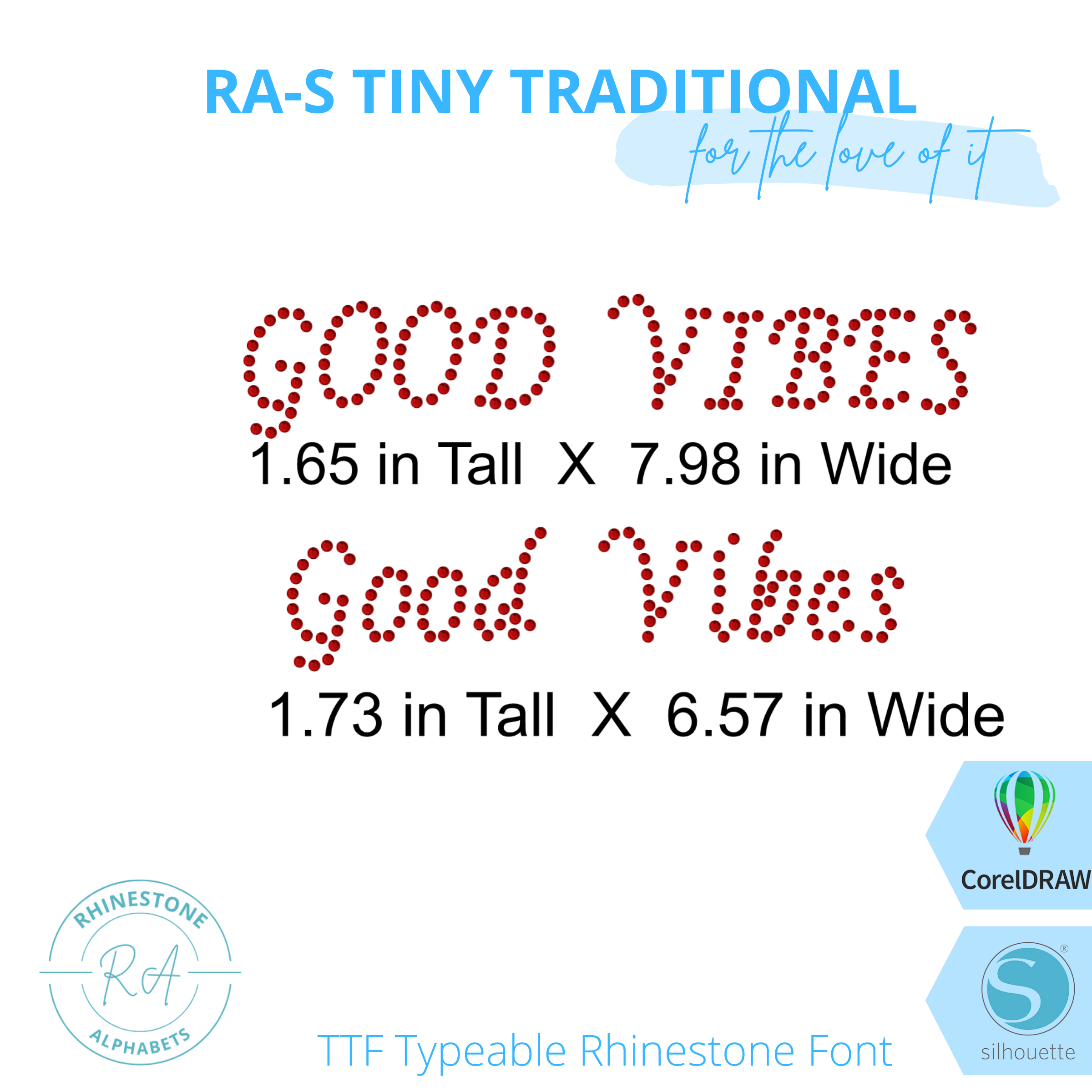 1 Inch Fonts – RhinestoneAlphabets