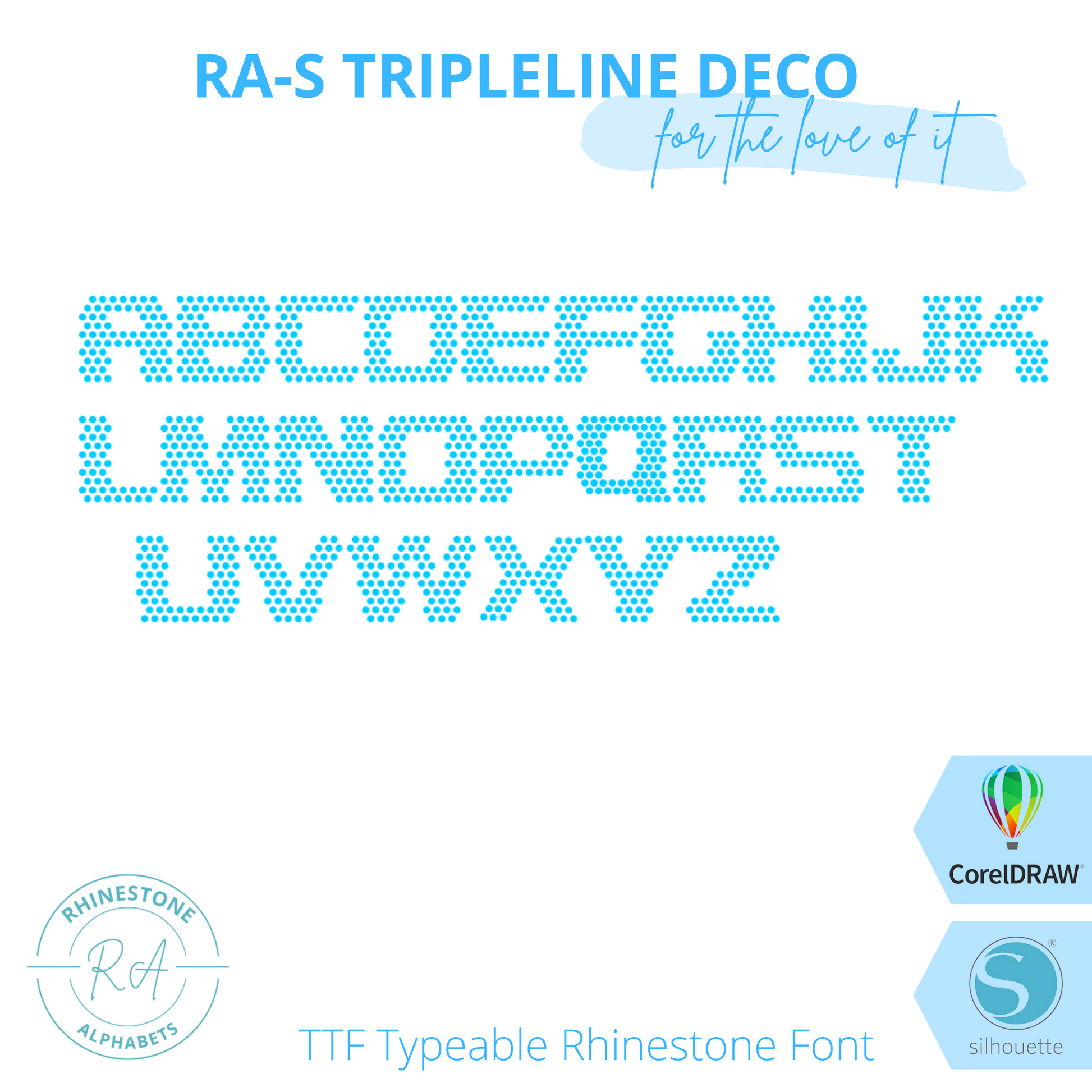 RA-S Triple Line Deco - RhinestoneAlphabets