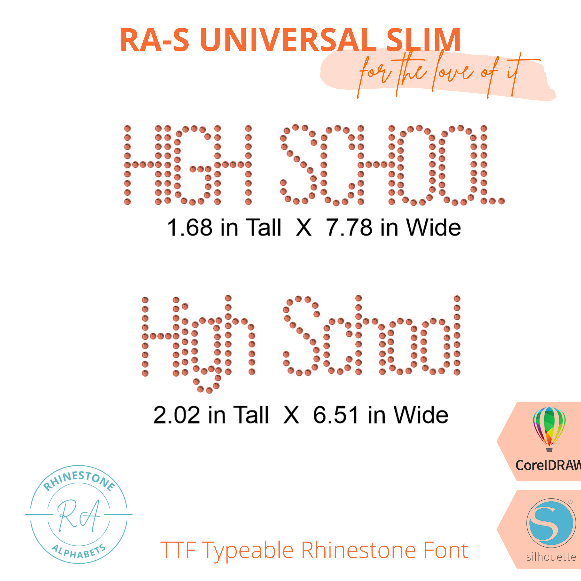 1 Inch Fonts – RhinestoneAlphabets