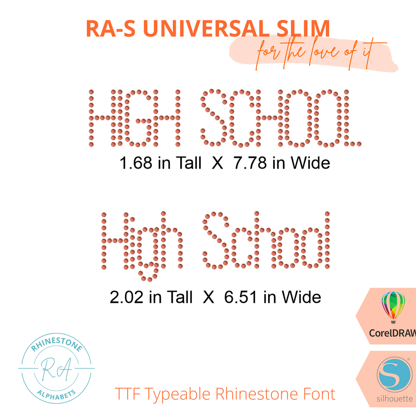 RA-S Universal Slim - RhinestoneAlphabets
