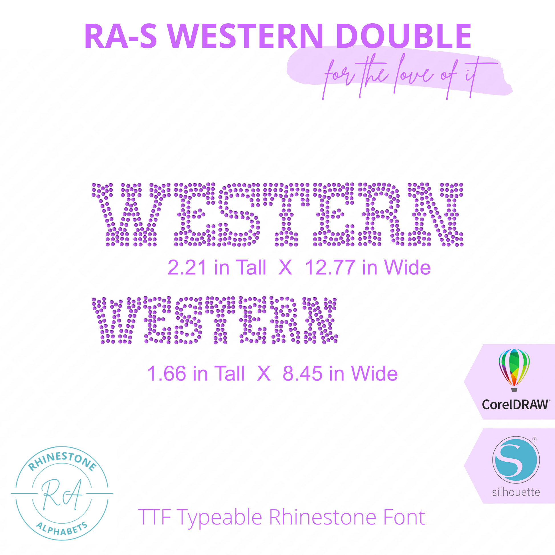 RA-S Western Double - RhinestoneAlphabets